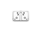 VALUE POCKET Travel Charger, EU/UK/US, 2x Ports (A+C), 25W, white