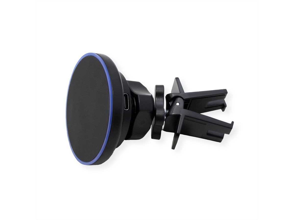 ROLINE Wireless Charger (15W) and Car Smartphone Holder, Magnetic