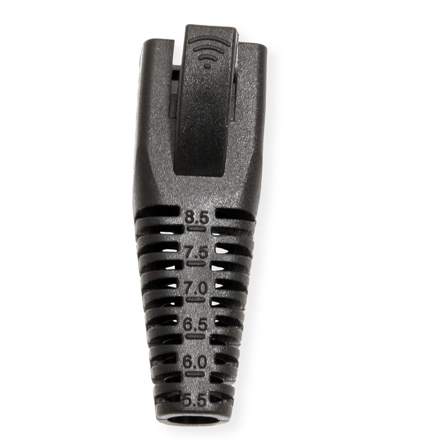 ROLINE Kink Protection Hood for RJ45, cuttable, 10 pcs., black