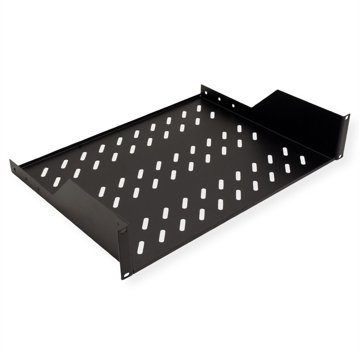 ROLINE 19-inch shelf 2 U 350 T, 25kg load capacity black