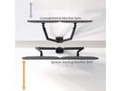 VALUE Dual LCD Monitor Arm, Desk Clamp, 5 Joints, Space Saving