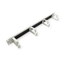 19" Cable Management 1 UH with Brush Seal, 4 Metal rings (G-Type), grey