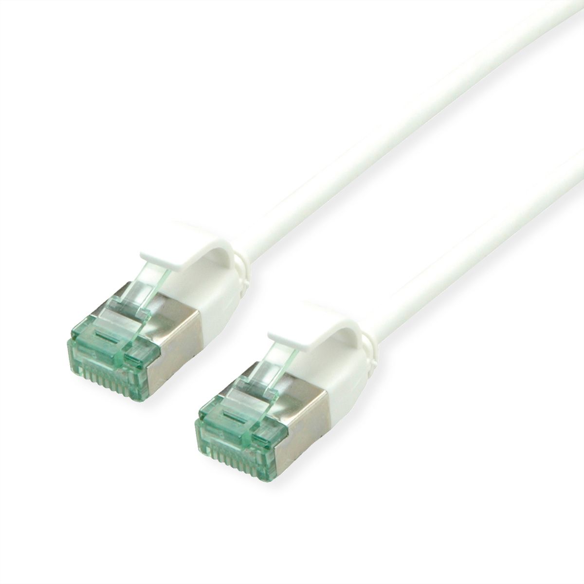 ROLINE RM U/FTP DataCenter Patch Cord Cat.6A (Class EA), slim, white, 0.15 m