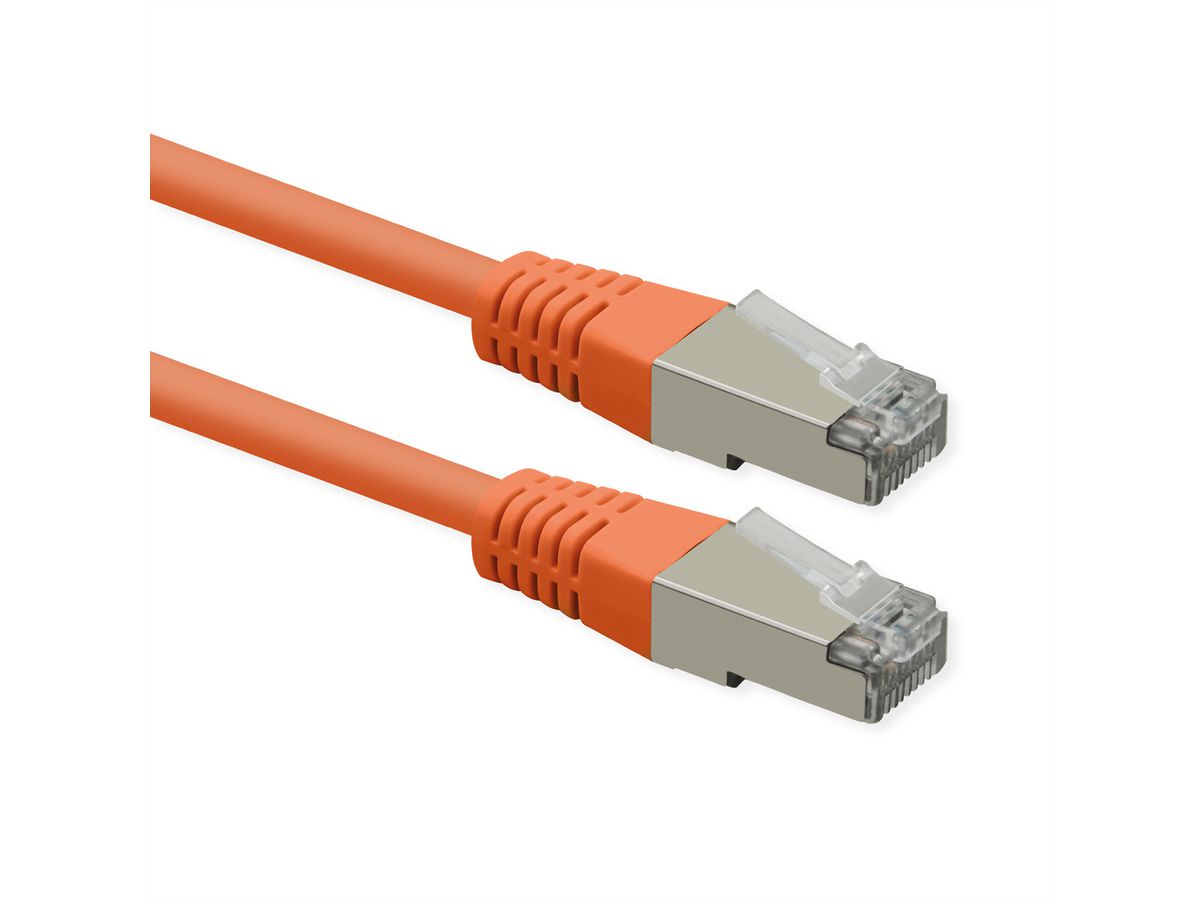 ROLINE S/FTP (PiMF) Patch Cord, Cat.6 (Class E), PoE, orange, 5 m