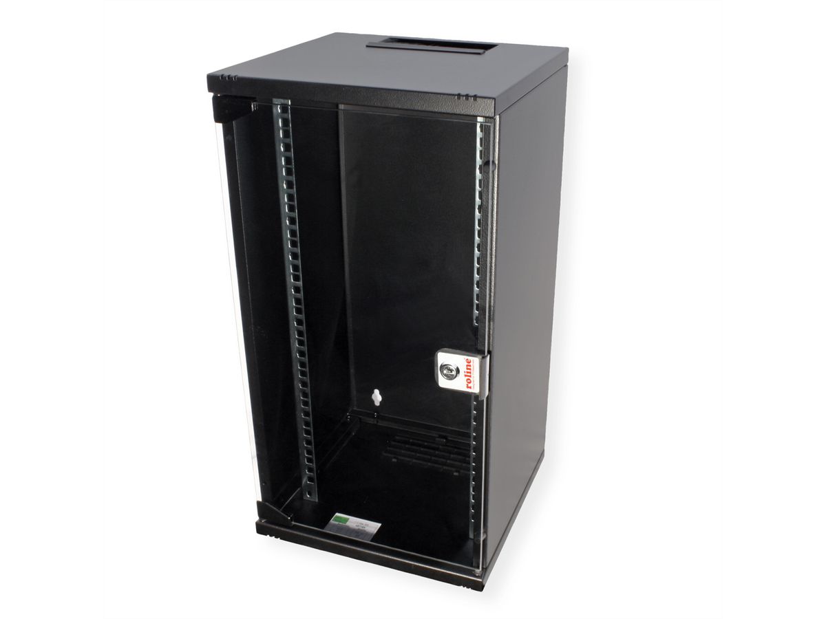 ROLINE 10-inch wall-mounted housing 12 U, 312x300 WxD black
