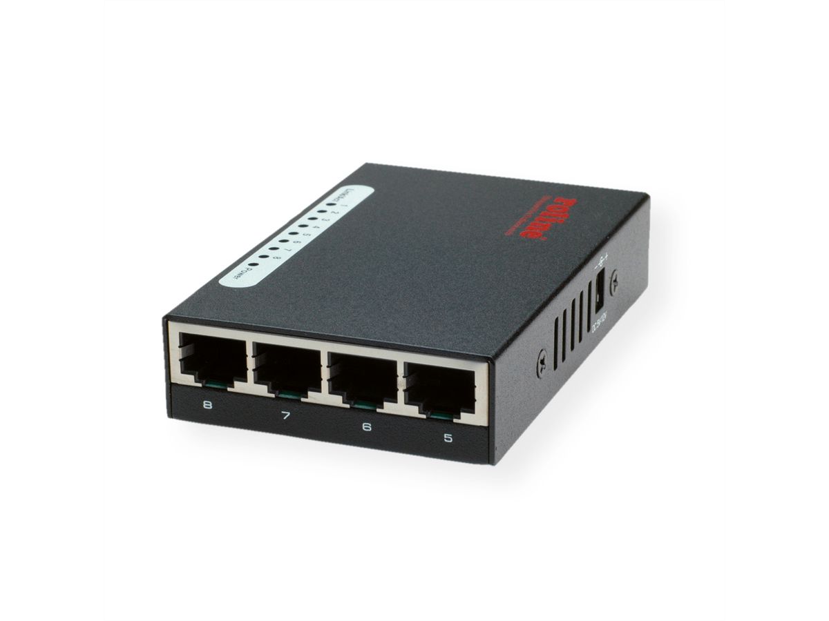 ROLINE Fast Ethernet Switch, Pocket, 8 Ports