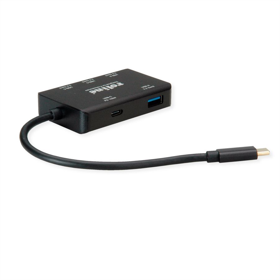 ROLINE USB 3.2 Gen 2 Hub, 4 Ports (2x A + 2x C), PD (100W)
