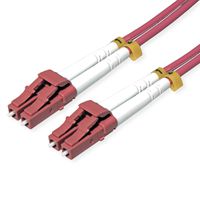 ROLINE Fibre Optic Jumper Cable, 50/125 µm, OM4, LC/LC, Armored, LSOH, violet, 1 m