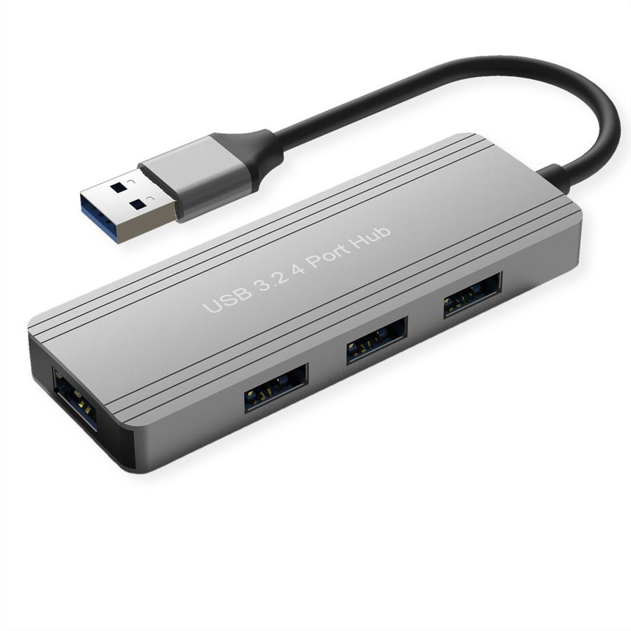 VALUE USB 3.2 Gen 1 Hub, 4 Ports, Type-A Connection Cable