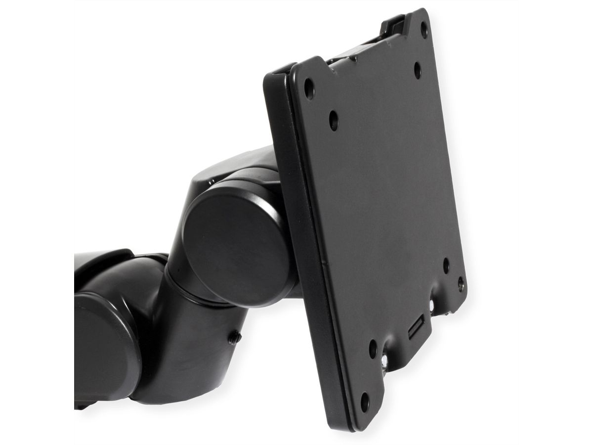 ROLINE Monitor Arm, Pole-Mounted, Gas Spring, < 144.78 cm (57"), Heavy Duty < 27 kg, black