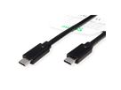 ROLINE GREEN USB 3.2 Gen 2x2 Cable, PD (Power Delivery) 20V5A, with Emark, C-C, M/M, 20 Gbit/s, black, 1.5 m