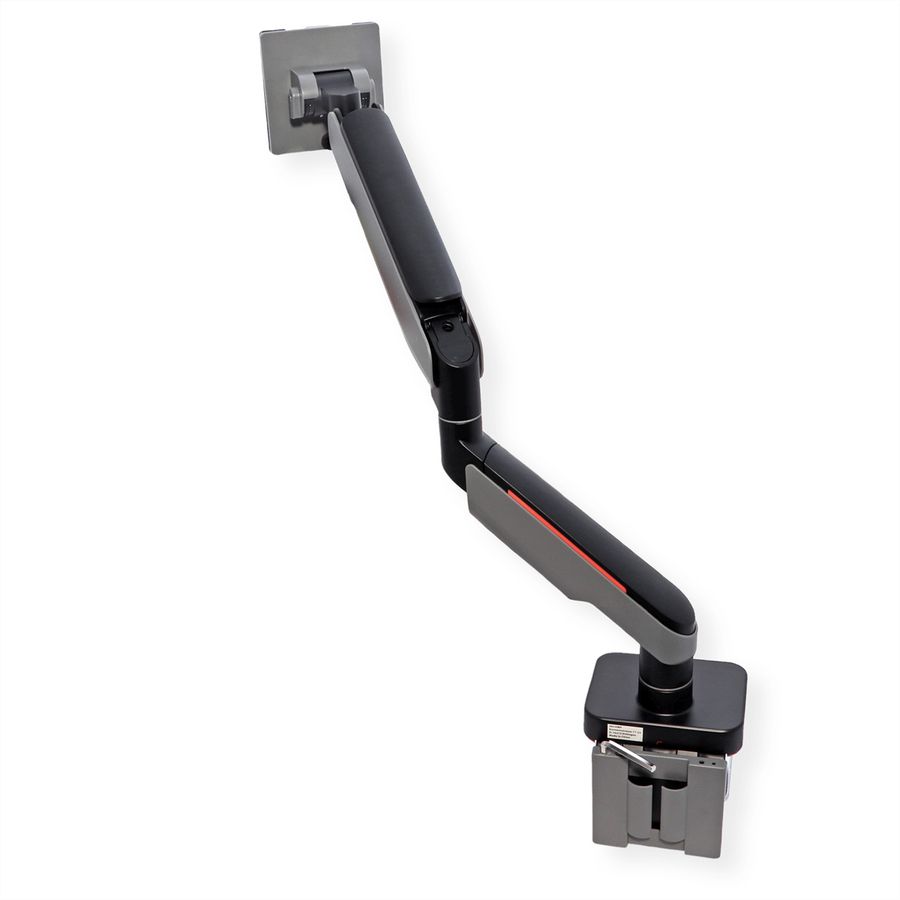 ROLINE Single LCD Monitor Stand, Gas Spring, Desk Clamp, 5 Joints, 17–49 inch, max. 20 kg