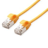 ROLINE U/FTP DataCenter Patch Cord Cat.6A (Class EA), LSOH, slim, yellow, 0.3 m