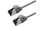ROLINE S/FTP Patch Cord Cat. 8.1 (Class I), LSOH, Slim, PoE, grey, 1 m