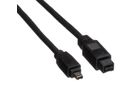 ROLINE IEEE1394b FireWire Cable, 9/4-pin, A-C, black, 1.8 m