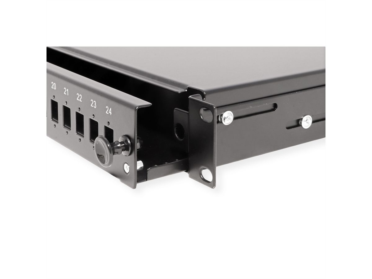 VALUE 19" splice box empty 1U, extendable, 24x SC-DX