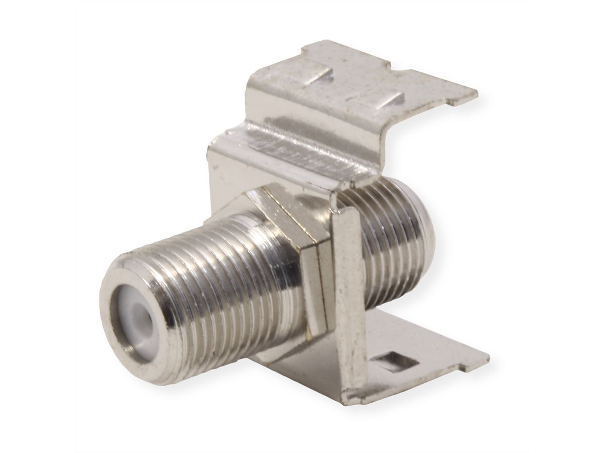 ROLINE F-Type Keystone Coupler, Metal, Shielded