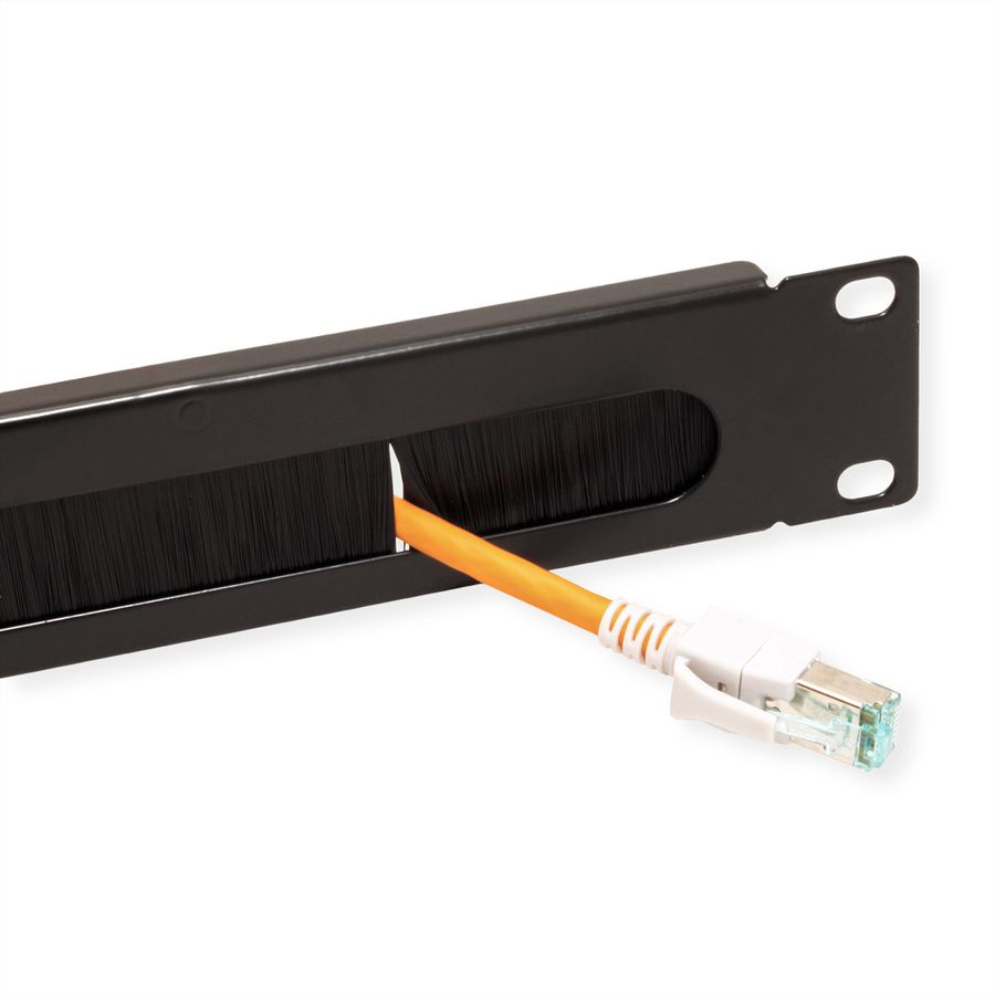 VALUE 19" Cable Entry 1U with Brush Seal, black