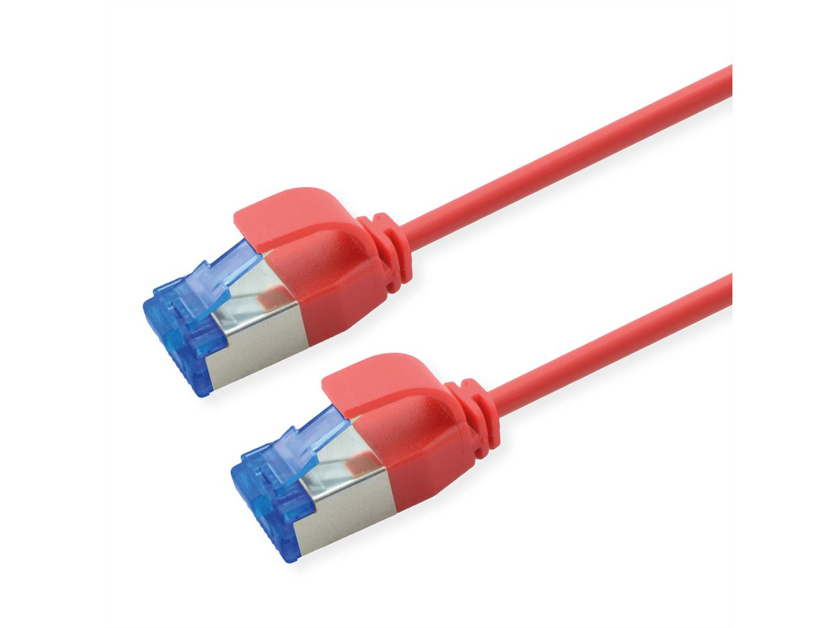 ROLINE S/FTP Patch Cord Cat.6A / Class EA, LSOH, Slim, PoE, red, 2 m