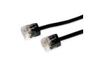 ROLINE Traveller UTP Patch Cord, Cat.6A (Class EA), extra-flat, black, 1 m