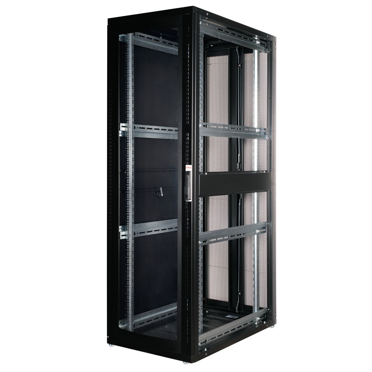 ROLINE 19-inch server rack Pro 42 U, 600x1000 WxD black Perspex ...