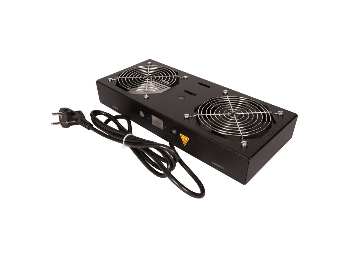 ROLINE Fan unit with 1 fan, for 19" Wall Cabinet black