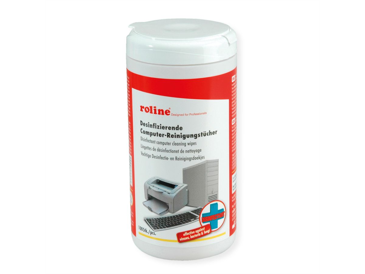 ROLINE Disinfectant Computer Cleaning Wipes, 100 pcs.