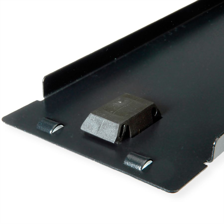 19" Blank Panel, Snap-in, 2U, Metal, black