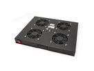 ROLINE 19-inch fan unit 4 fans, Thermostat black