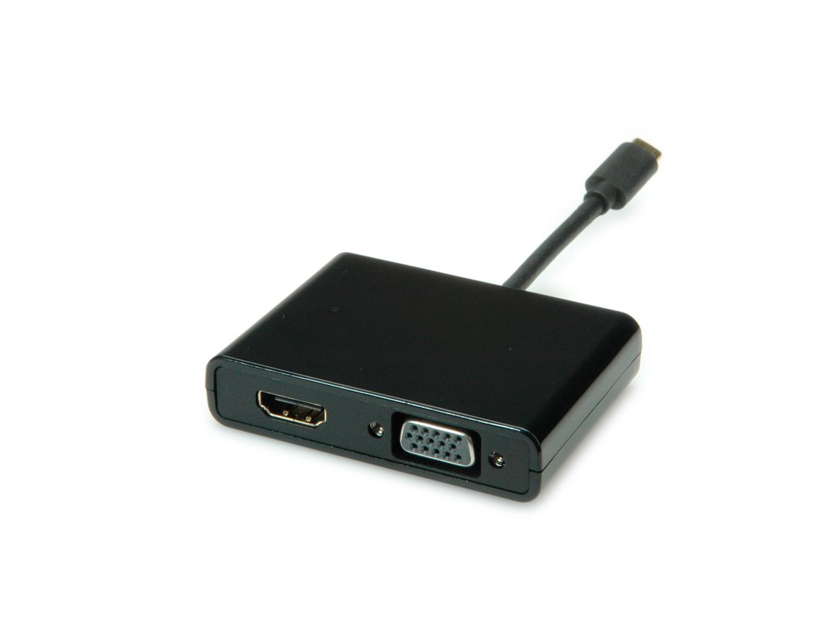 STANDARD Type C - HDMI/VGA Adapter, M/F, black, 0.1 m