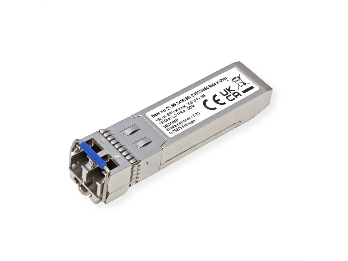 VALUE SFP+ Modul (Mini-GBIC) LR/LC, 10G, Singlemode, 1310nm, max. 10km