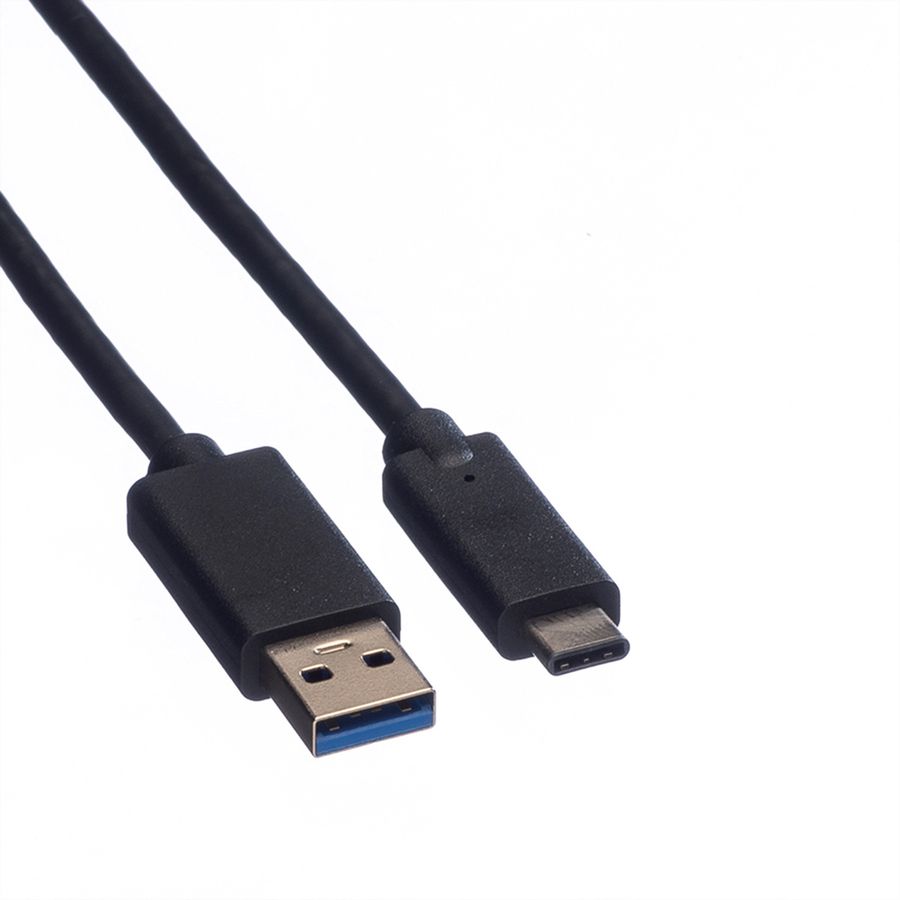 ROLINE GREEN USB 3.2 Gen 1 Cable, A-C, M/M, black, 2 m