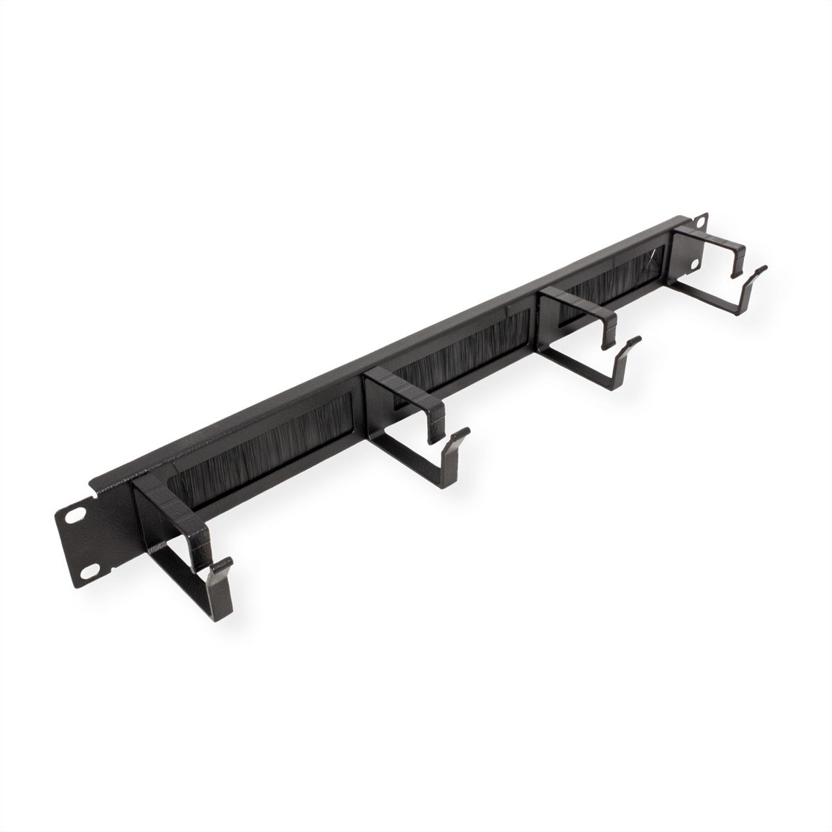 ROLINE 19-inch patch panel 1U, with brush strip 44x60mm black - SECOMP ...