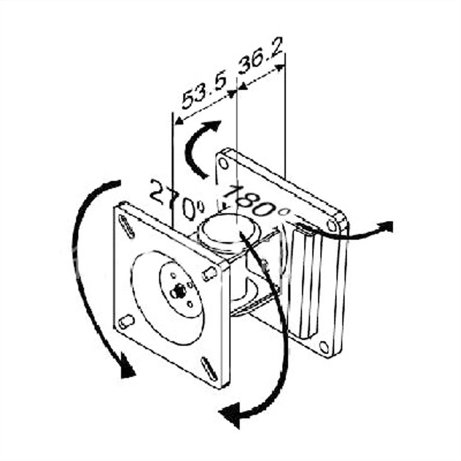 VALUE LCD Monitor Wall Mount Kit, 1 Joint, black