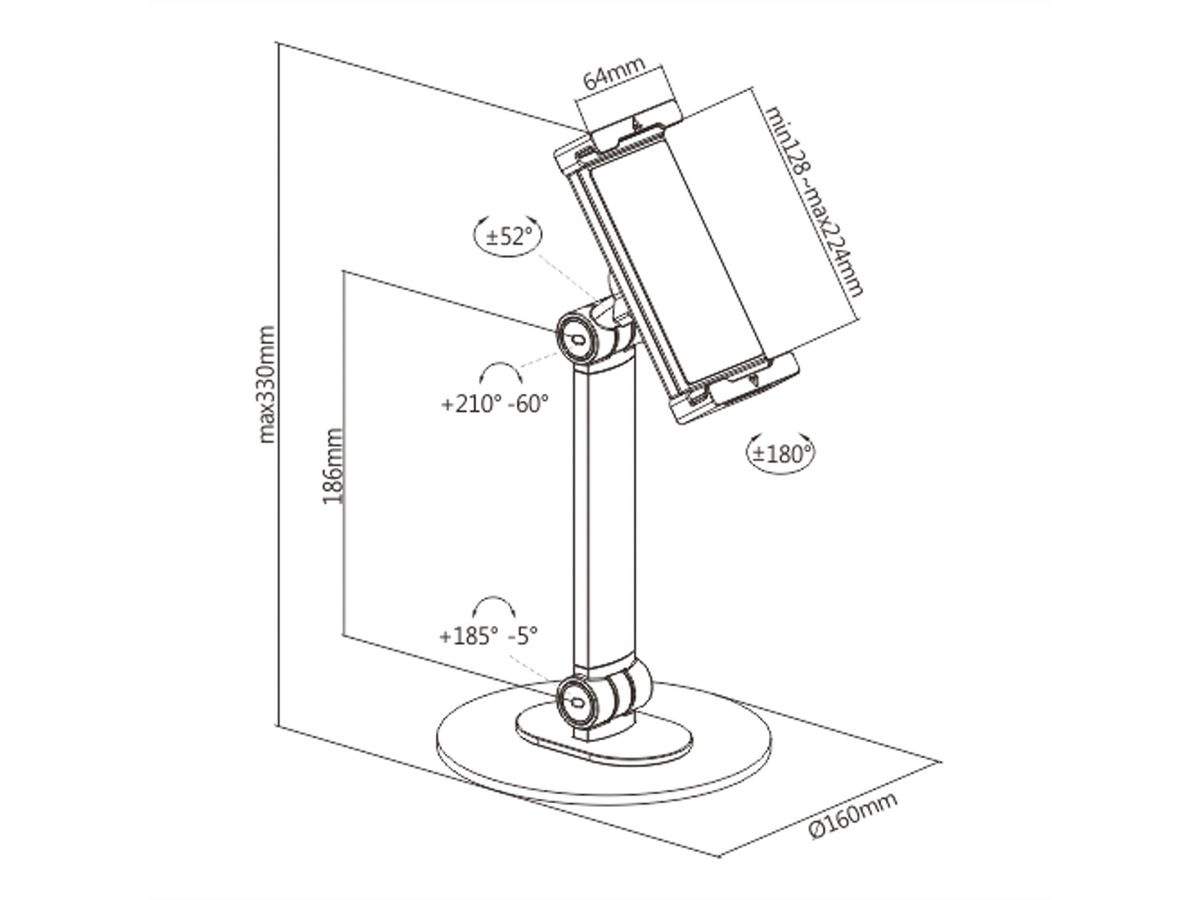 VALUE Tabletop Stand/Freestanding base for Tablet