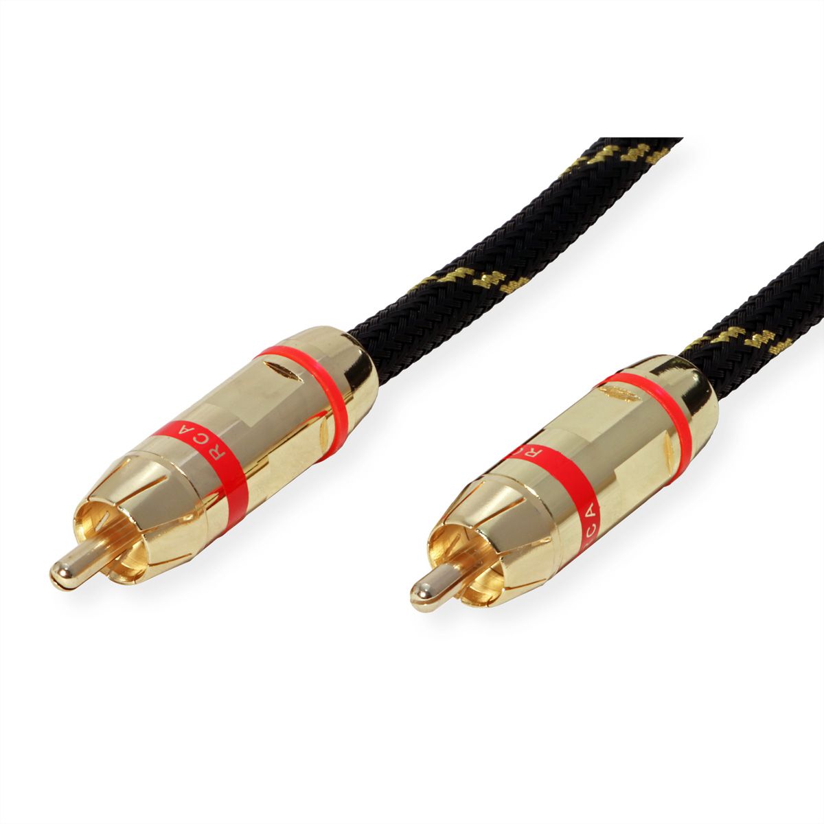 ROLINE GOLD Cinch Cable, simplex M/M, red, 2.5 m