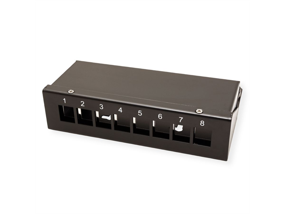 VALUE Keystone Module frame, 8 Ports, black