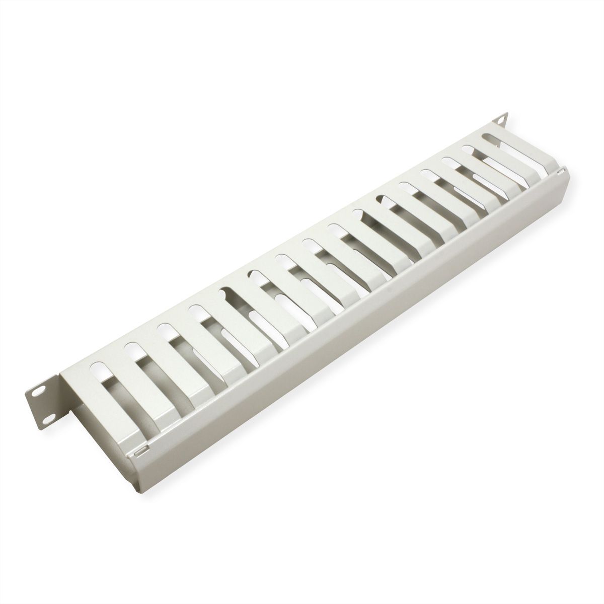 VALUE 19" Front Panel 1U with Patch channel 40 x 80 mm, grey