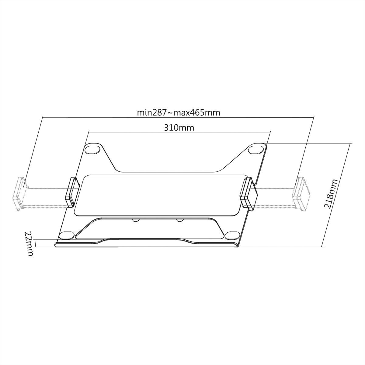 VALUE Universal Notebook/Tablet Holder, flexible, VESA compatible