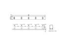 VALUE 19" 1U Cable Management Plate, C-Type, 5 Hooks, black