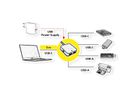 VALUE USB 3.2 Gen 2 Hub, 4 Ports (2x A + 2x C), with Extension Cable, 3 m