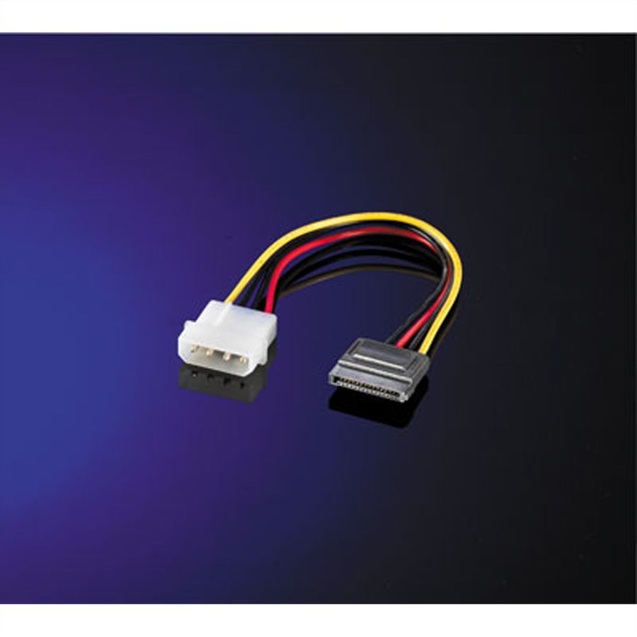 ROLINE Power Adapter Cable, 4-Pin HDD to SATA, 0.15 m