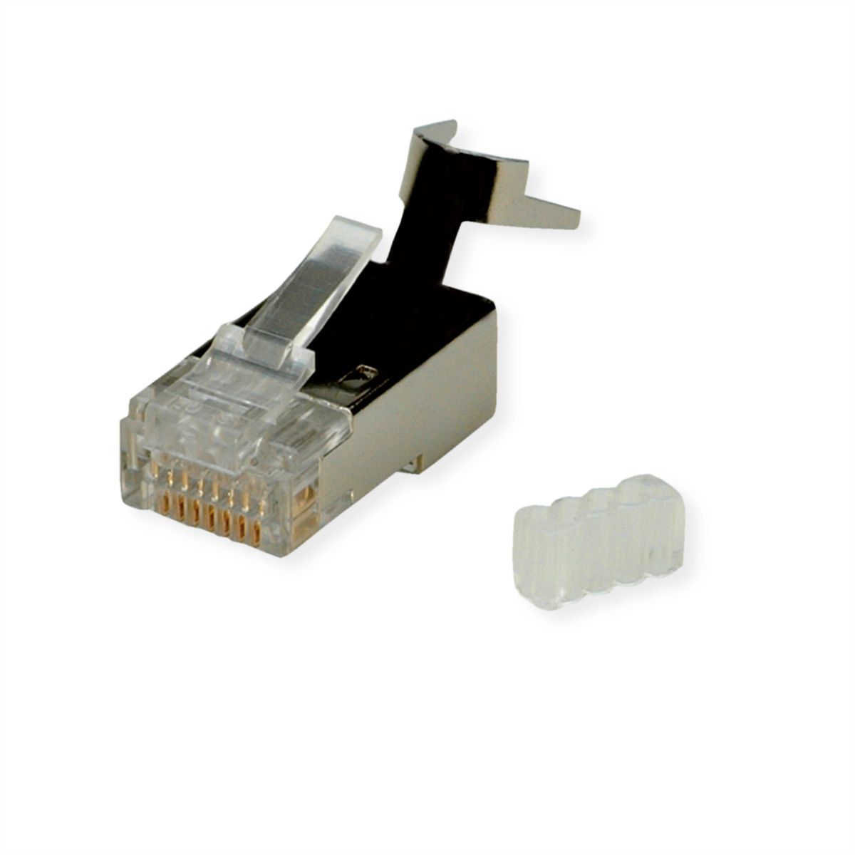 ROLINE Cat.6 (Class E) Modular Plug, STP, for Solid Wire, 10 pcs.