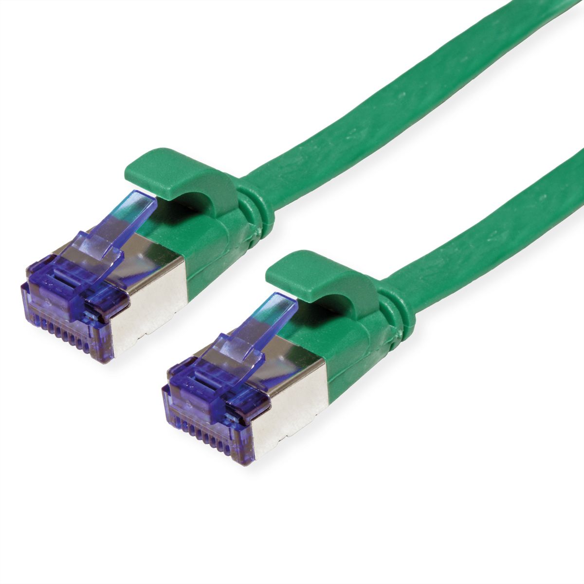 VALUE FTP Patch Cord, Cat.6A (Class EA), extra-flat, green, 2 m