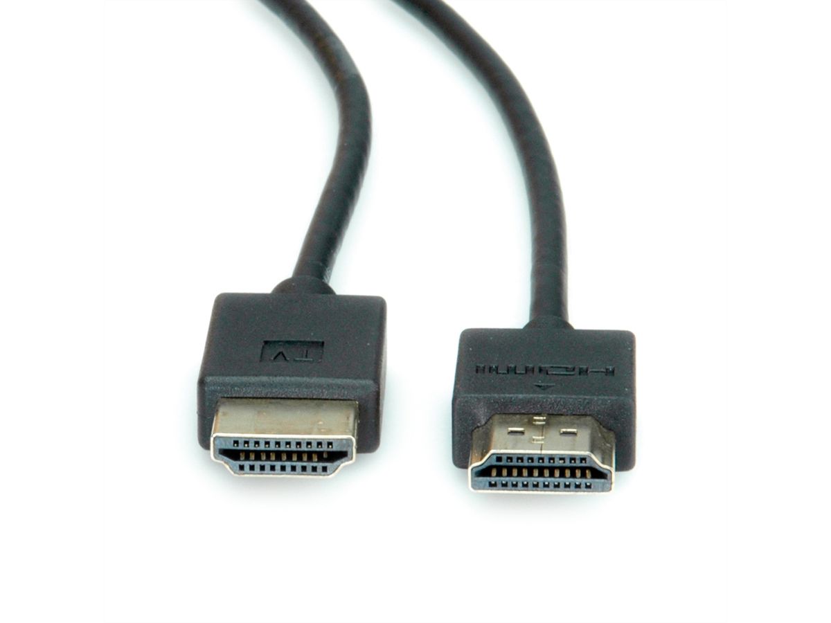 ROLINE HDMI Ultra HD Cable + Ethernet, active, M/M, black, 2 m