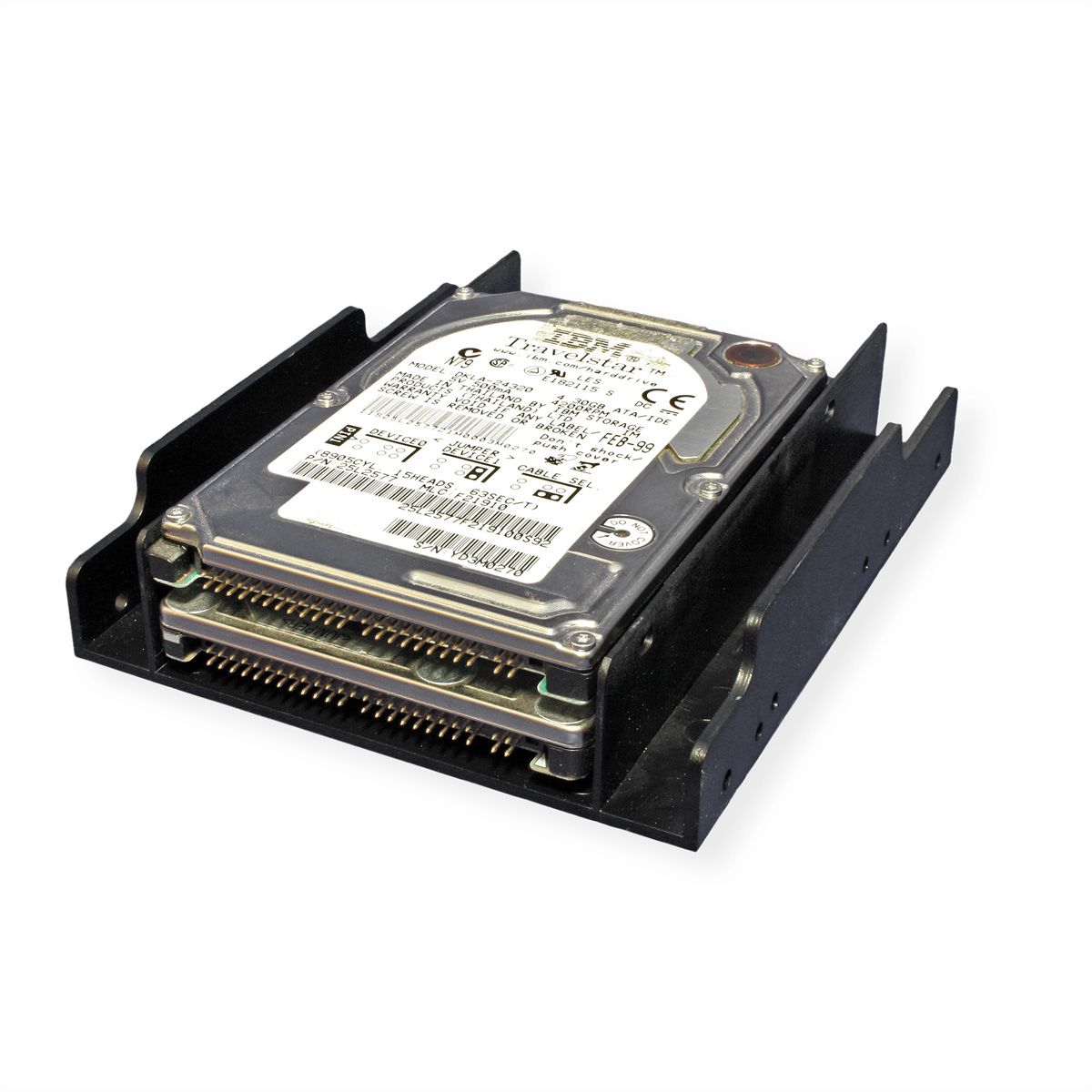 ROLINE HDD Mounting Adapter Type 3.5 for 2x Type 2.5 HDDs, black, black