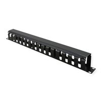 VALUE 19" Front Panel 1U with Patch channel 40 x 40 mm, black