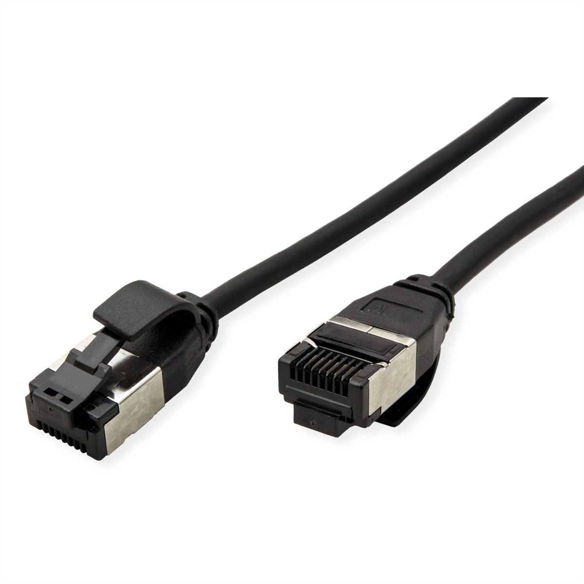 ROLINE U/FTP Patch Cord Cat. 8.1 (Class I), LSOH, SLIM, black, 2 m