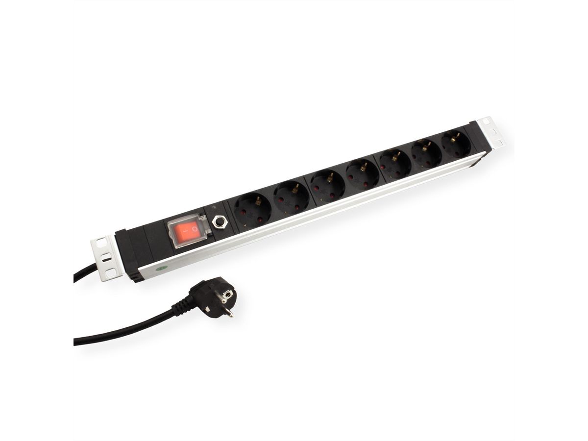 VALUE 19" PDU for Cabinets, 7x, 4000W, CEE 7/7 German Type Plug, 1.8 m