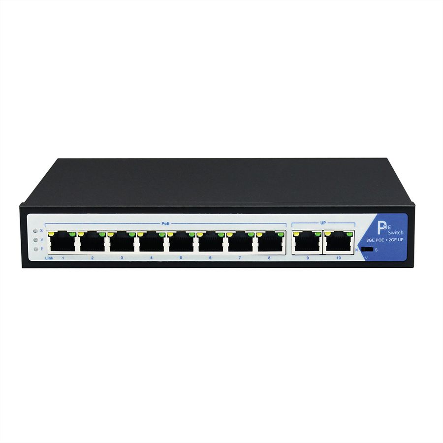 VALUE PoE+ Switch, Gigabit Ethernet, 8+2 Ports